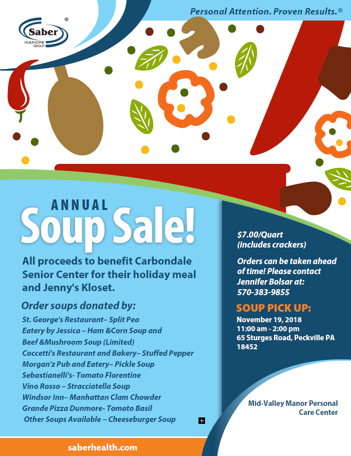 Mid-Valley Manor Soup Sale