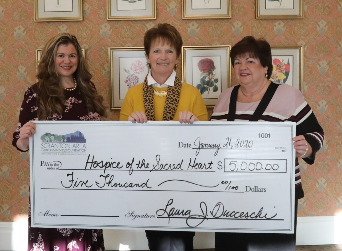 Hospice of the Sacred Heart Receives Grant The Greater