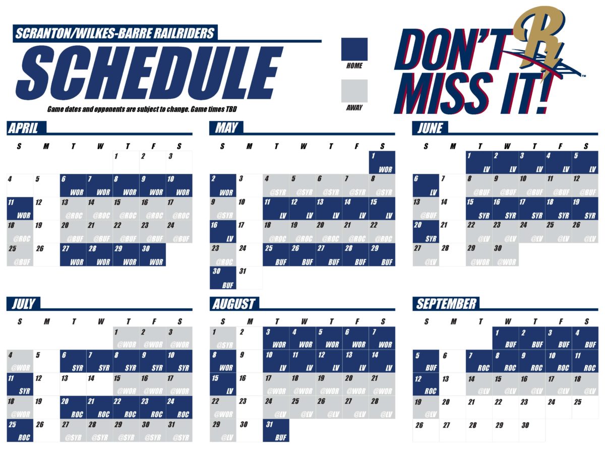 RailRiders Announce 2021 Schedule Scranton Chamber of Commerce