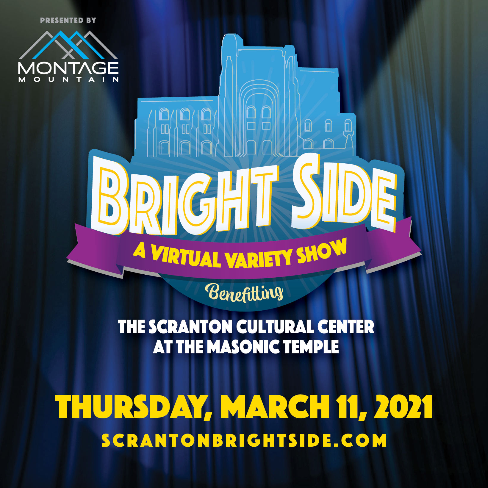 Scranton Cultural Center at the Masonic Temple Announces Bright Side A