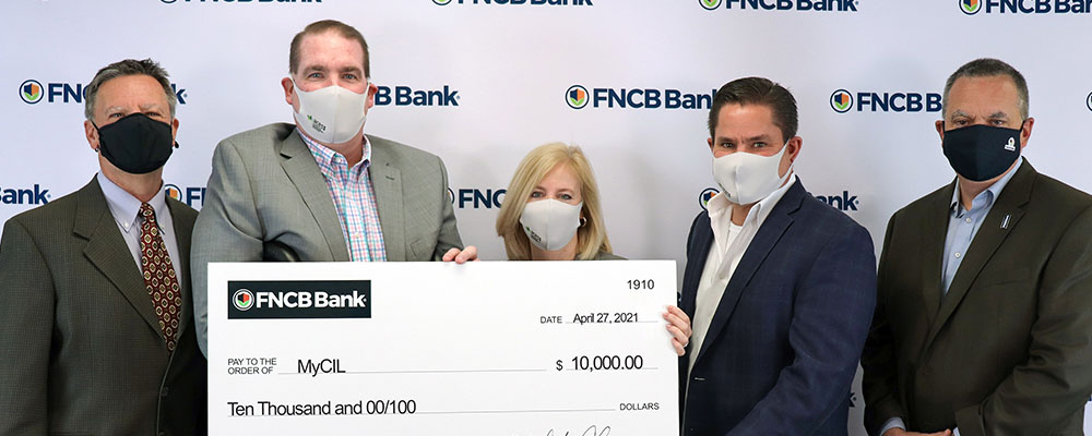 FNCB Bank Donates $10,000 to MyCIL’s Transitional Skills Center