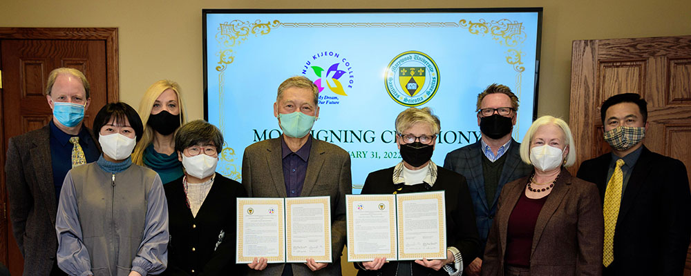 Marywood University and Jeonju Kijeon College Sign Memorandum