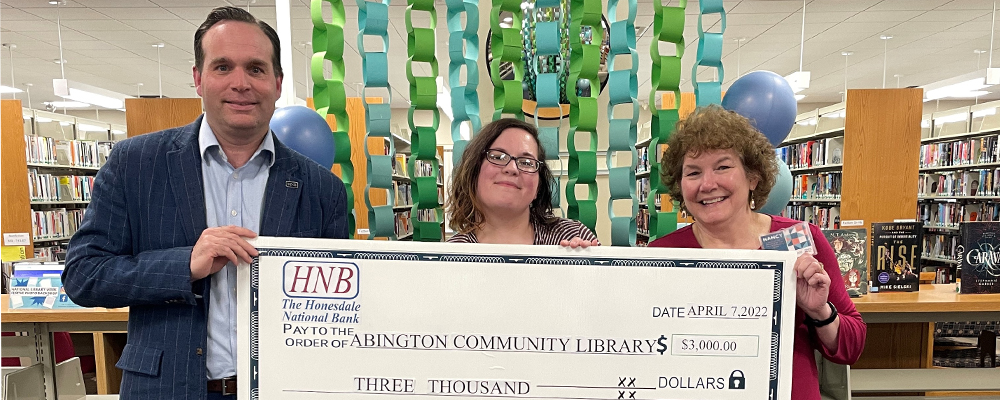 HNB Supports Abington Community Library with EITC Donation